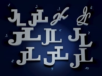 Manžetové knoflíčky s monogramem JL č. 10 vyrobené na zakázku