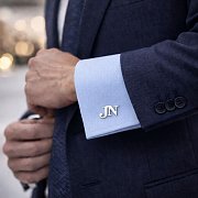 Manžetové knoflíčky s monogramem JN č. 1 vyrobené na zakázku