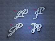 Manžetové knoflíčky s monogramem JP č.3