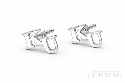 Manžetové knoflíčky s monogramem KU č.6 vyrobené na zakázku