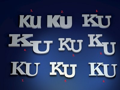 Manžetové knoflíčky s monogramem KU č.6 vyrobené na zakázku