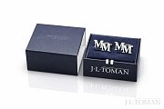 Manžetové knoflíčky s monogramem MM vyrobené na zakázku