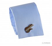 Originální stříbrné a dřevěné manžetové knoflíčky basová kytara vyrobené ručně na zakázku