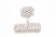Plain White Barrel Silk Cuffknots