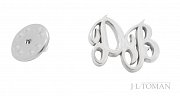 Stříbrná ozdoba do klopy s monogramem DB č. 12