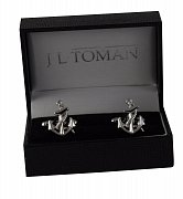 Manžetové knoflíčky námořnická kotva s detailem kotevního lana