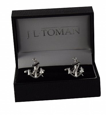 Manžetové knoflíčky námořnická kotva s detailem kotevního lana