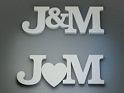 3 písmena monogram stříbrné manžetové knoflíčky