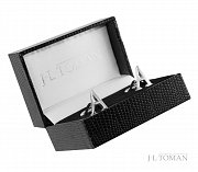 Stříbrné manžetové knoflíčky s monogramem A vyrobené na zakázku