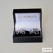 Stříbrné manžetové knoflíčky s monogramem Ag 925 ct