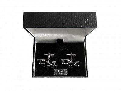 Stříbrné manžetové knoflíčky s monogramem DM ručně vyrobené Ag 925/1000