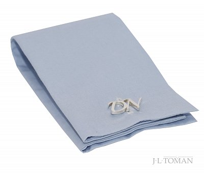 Stříbrné manžetové knoflíčky s monogramem DN č. 13  vyrobené na zakázku podle grafického návrhu