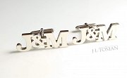 Stříbrné manžetové knoflíčky s monogramem J&M