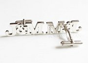 Stříbrné manžetové knoflíčky s monogramem J&M