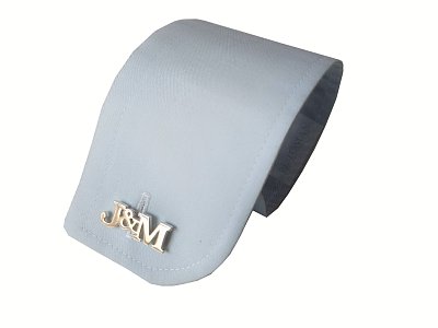 Stříbrné manžetové knoflíčky s monogramem J&M