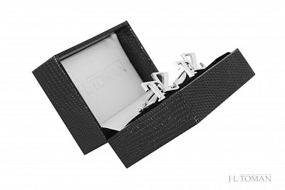 Stříbrné manžetové knoflíčky s monogramem TZ vyrobené na zakázku