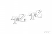 Stříbrné manžetové knoflíčky s monogramem TZ vyrobené na zakázku