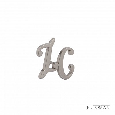 Stříbrné manžetové knoflíčky s monogramem ZC č. 7 vyrobené na míru podle grafického návrhu