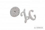 Luxusní set manžetových knoflíčků a ozdoby do klopy s monogramem ZC č.7 vyrobené na zakázku